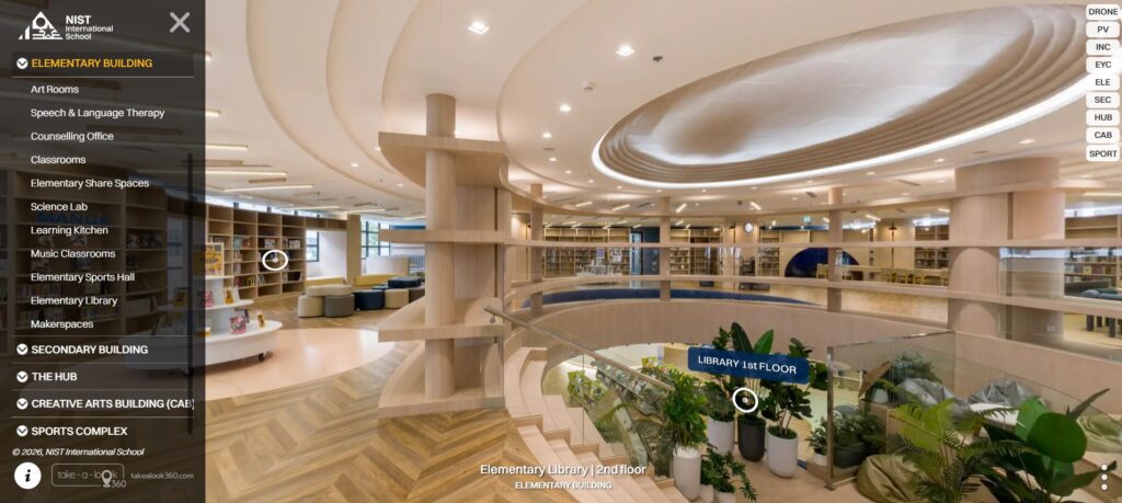 NIST International School 7 ถ่าย VR Virtual tour 360 NIST Interface