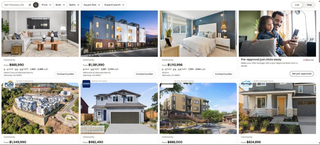 Example of property listing in USA