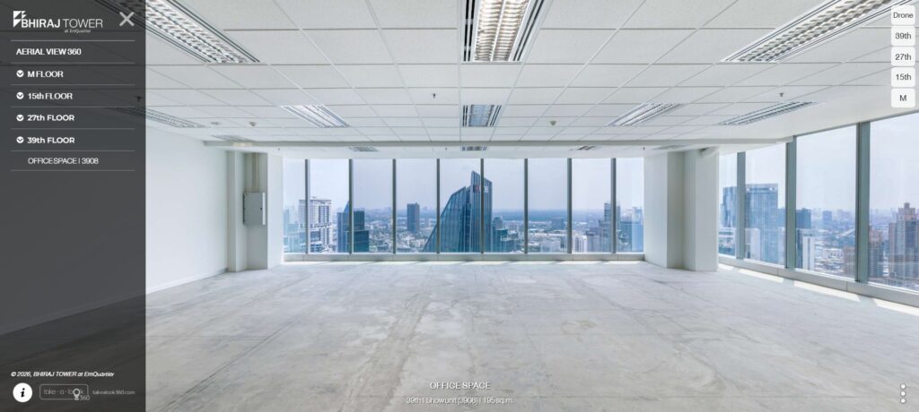 User Interface for VR 360 Bhiraj Tower at EmQuartier