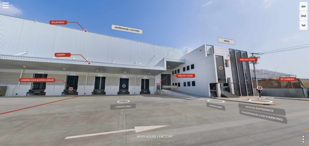 SCX Logistics Bangna km.20 4 ถ่าย VR Virtual tour 360 Virtual tour warehouse SCX Logistics interface front