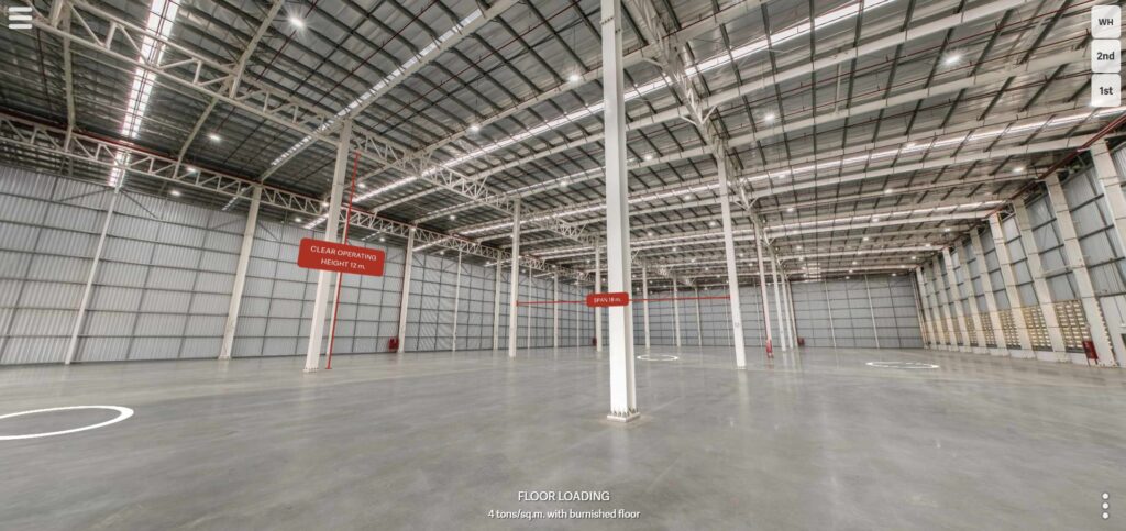 SCX Logistics Bangna km.20 6 ถ่าย VR Virtual tour 360 Virtual tour warehouse SCX Logistics height weight